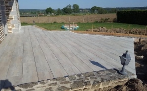 Terrasse en dallage Gr�s Cerame9044
