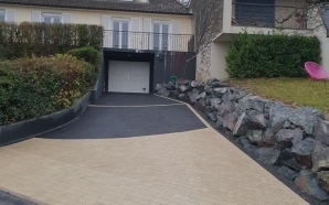 All�e de garage en enrob� � chaud et pavage dallage13809