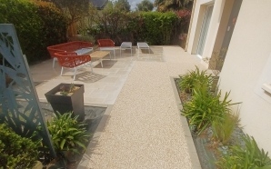 Terrasse en dallage multiformat, Hydrostar et Pav la couture18365
