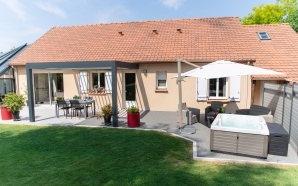Terrasse en grs crame sur plot et hydrostar20836