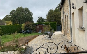 Entre de maison en pavage baroco vieilli argent et Hydrostar crme20927