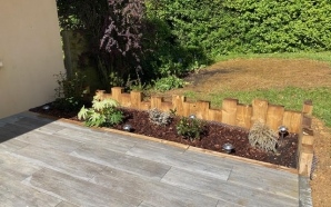 Terrasse en dallage, Dm profil, grs crame et Pav la couture20961