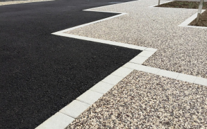 Cour en enrob� noir � chaud, Hydrostar� et pav� la couture�7216