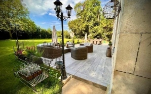 Terrasse en dallage multiformat, dallage sur plots et grès cérame12879