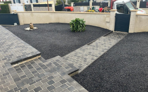 All�e pi�tonne en Alv�ostar� et pavage dallage16544