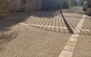 Cour en bton decoratif et pavage dallage22363