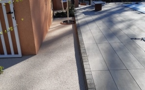 Terrasse en gr�s c�rame, Hydrostar� et Pav� la couture�10790