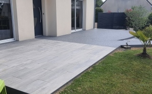 Terrasse en gr�s c�rame et Hydrostar�15405