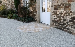 Entre de maison en Alvostar et pierra nature22743