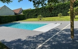 Plage de piscine en Hydrostar� et Pav� la couture�21976