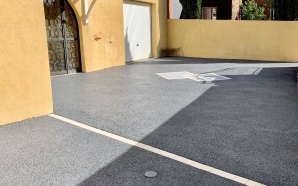 Cour en b�ton decoratif et Pav� la couture�11149