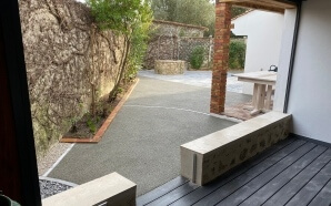 Terrasse en bton drainant et dallage multiformat14038