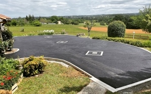 Entr�e de maison en enrob� � chaud et Pav� la couture�14684