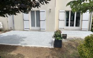 Terrasse en dallage sur plots et Dm profil�16023