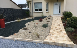 Entr�e de maison en pavage - Entreprise De Lima7099