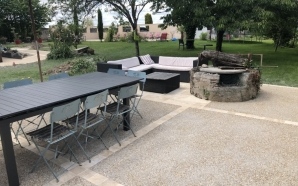 Terrasse en pavage et b�ton d�sactiv�7465