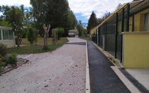 Chemin en enrob noir  chaud, Pav la Couture et Gravistar 7760