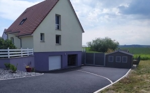 Alle de garage en enrob noir  chaud et Pav la Couture 8991