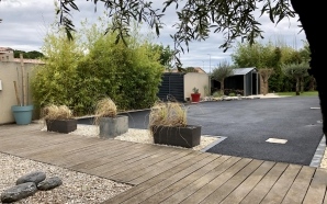 Cour en enrob� noir � chaud9536