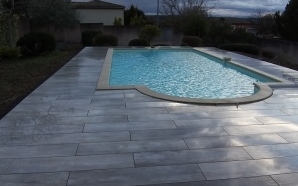 Plage de piscine en terrasse sur plots9795