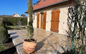 Terrasse en pavage dallage12556