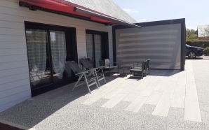 Terrasse en grs crame et Hydrostar12661