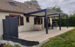 Terrasse en grs crame, Hydrostar et Pav la couture12666