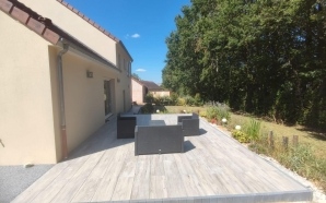 Terrasse en grs crame et Hydrostar12770