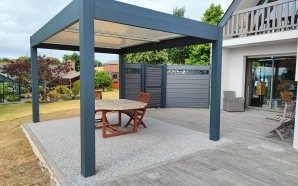 Terrasse en grs crame, Hydrostar et terrasse sur plots13446