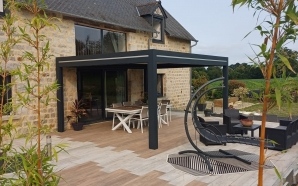 Terrasse en grs crame et Hydrostar14766