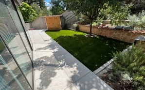 Terrasse en Dm green® et grès cérame14973