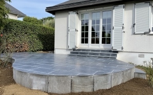 Terrasse en pavage dallage15251