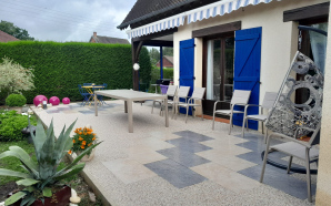 Terrasse en grs crame et Hydrostar15555