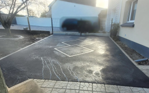 Entr�e de maison en enrob� � chaud et Pav� la couture�16568