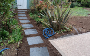 All�e de jardin en pavage dallage17356