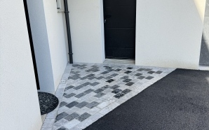 All�e de garage en enrob� � chaud et pavage dallage18172