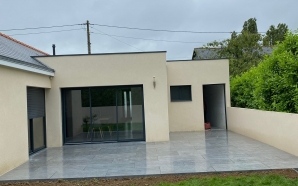 Terrasse en Dm profil� et gr�s c�rame18585