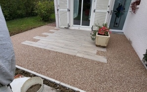 Terrasse en bordures haute couture, Dm profil, grs crame et Hydrostar22746