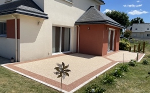 Terrasse en Hydrostar Dune et Corail22872