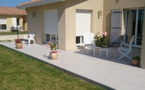 Terrasse en dallage en Gironde3492