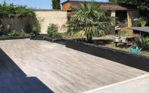 Terrasse en grs crame sur plots9749