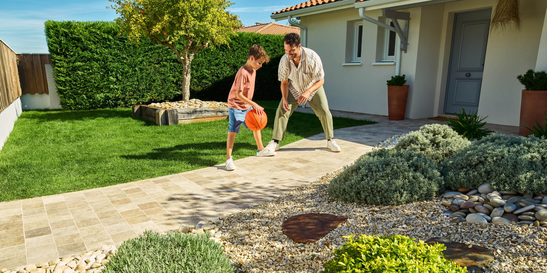 Revetement allees PAV� PIERRE NATURELLE