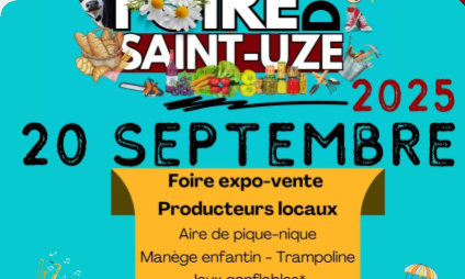 Ce samedi, venez nous rencontrer  la Foire de Saint-Uzes !