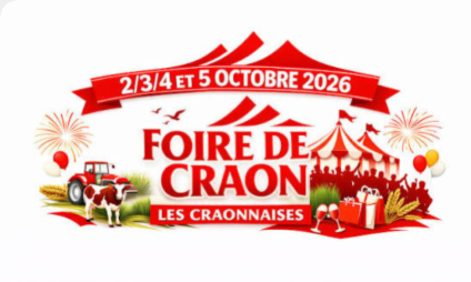 La Foire de Craon approche : nous y serons du 2 au 5 octobre !