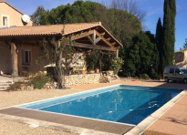 Plage de piscine style Naturel Cottage � Montarnaud