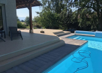 Am�nagement Plage de piscine � B�venais