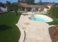 Amnagement Plage de piscine  Saint Julien les rosiers