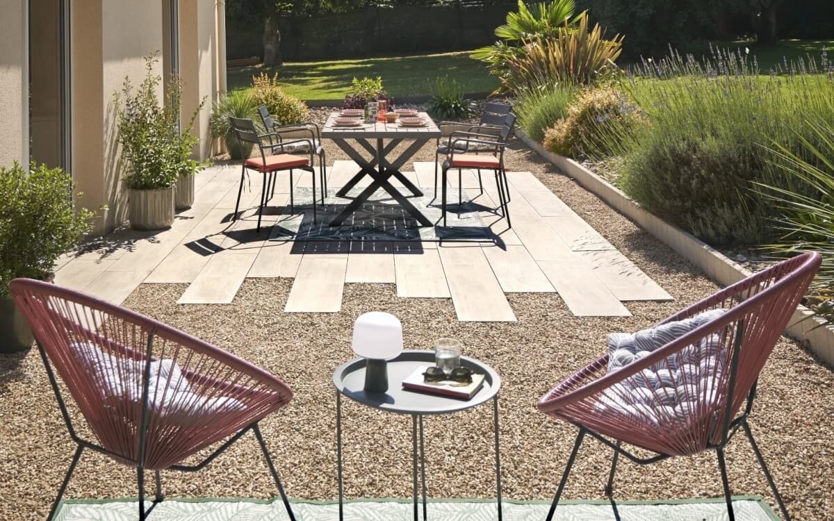 Terrasse en Alvostar, bordures haute couture et Dm profil