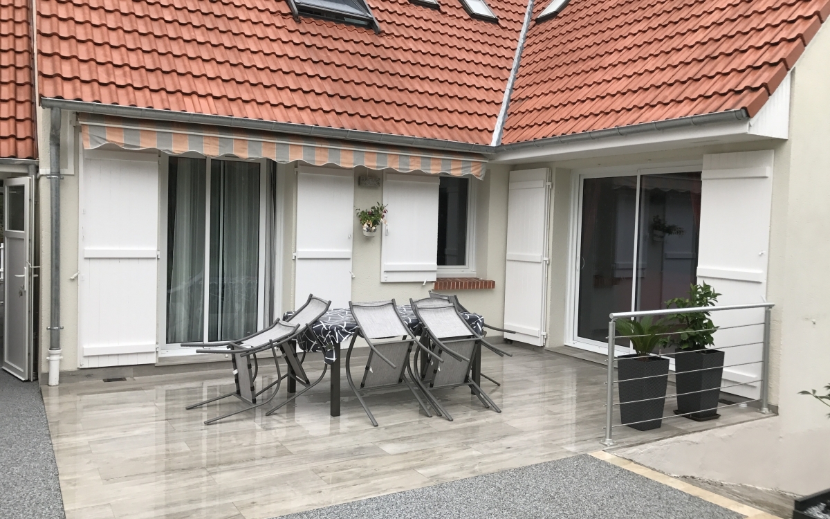 Terrasse en dallage