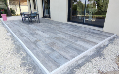Terrasse en dallage sur plots